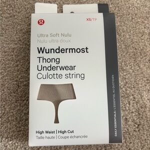 Lululemon Wundermost Nulu High waist thong NIB XS Riverstone